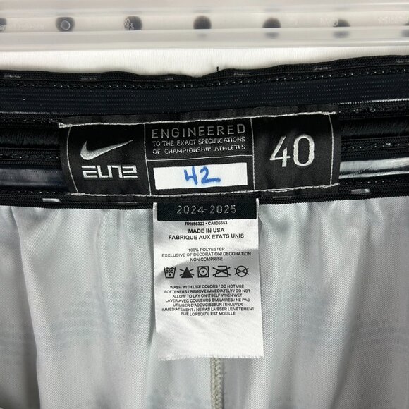 Memphis Tiger Nike Basketball Game Worn Shorts 40 Dain Dainja #42 2024-2025 Gray - Picture 6 of 7